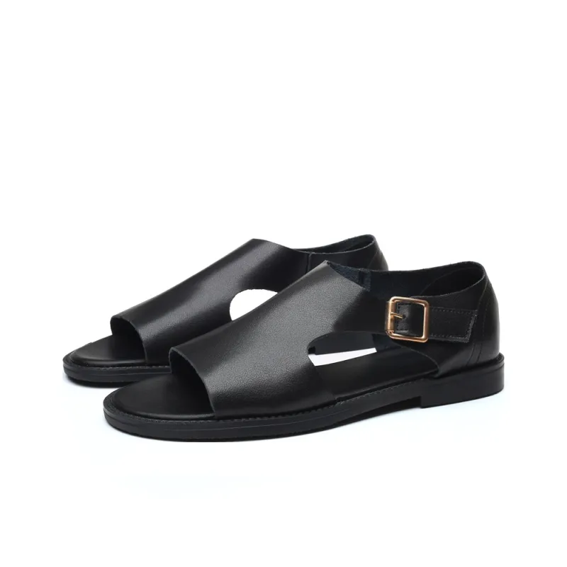 A Fairy Tale Of A Pair Of Shoes One Strap Sandals Men's Black-2