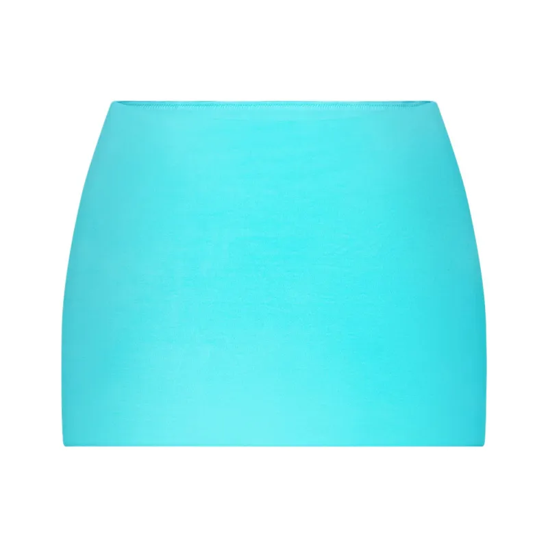 Khy FW24 DROP 010 Satin Ultra Mini Swim Skirt Swim Dresses & Skirts Women's Aqua Green-0