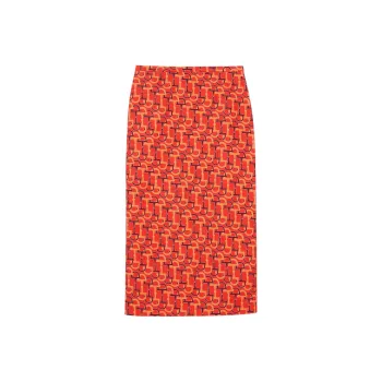 GUCCI SS25 Casual Long Skirt Women's Orange