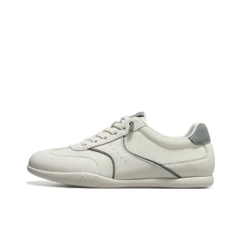 Desai Casual Shoes Men Low Top White Gray, White Green