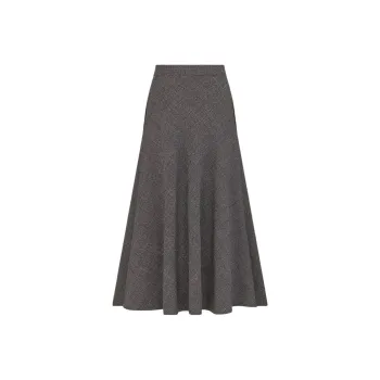 DIOR FW24 Casual Long Skirts Women's Gray