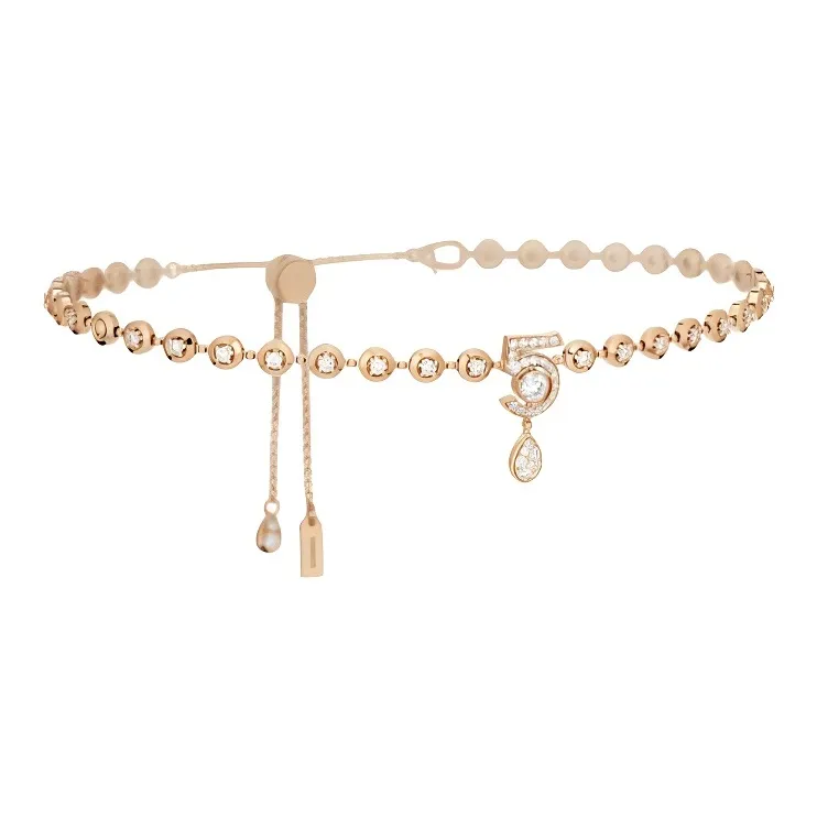 CHANEL 18K Gold Necklaces Unisex Rose Gold-0