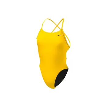 Nike Women's Lace-Up Tie-Back One-Piece Swimsuit One-piece Swimsuit Women's Yellow