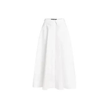 Karl Lagerfeld Poplin Midi Skirt
