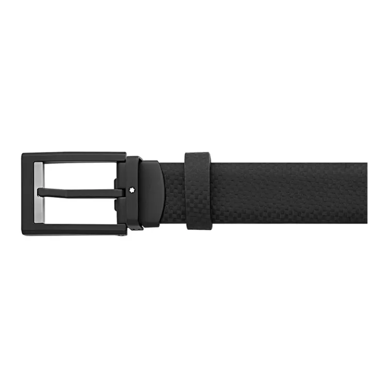 MONTBLANC Leather Belts Men's Black Width 3cm-3