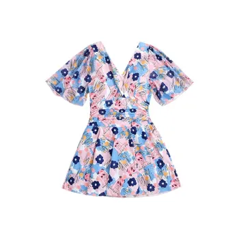 Barbie One piece Swimsuit Women's Pink Blue