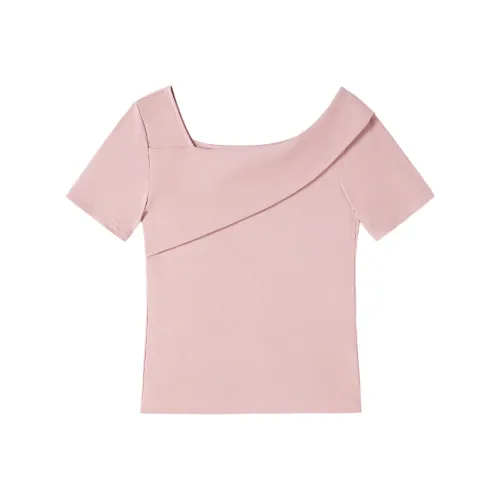 XIANGYING Regular T Shirt Women's Pink