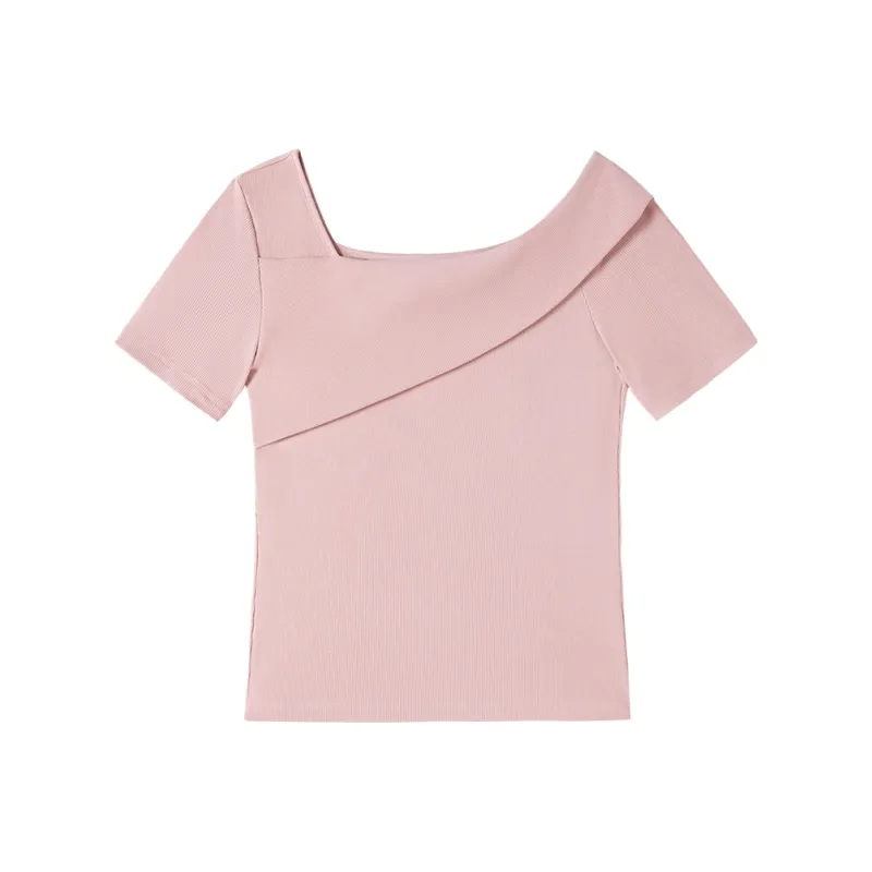 XIANGYING Regular T Shirt Women's Pink-0