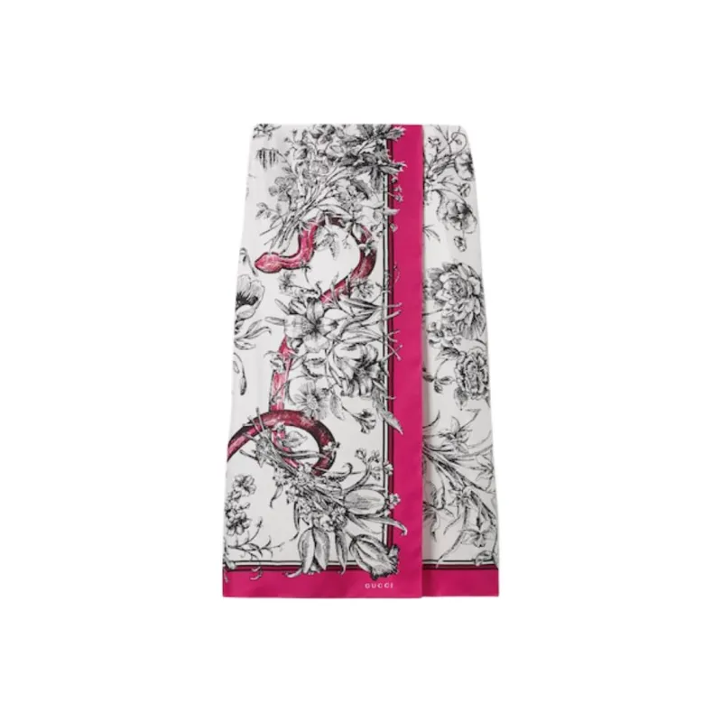 GUCCI SS25 Casual Long Skirt Women's Fuchsia-0