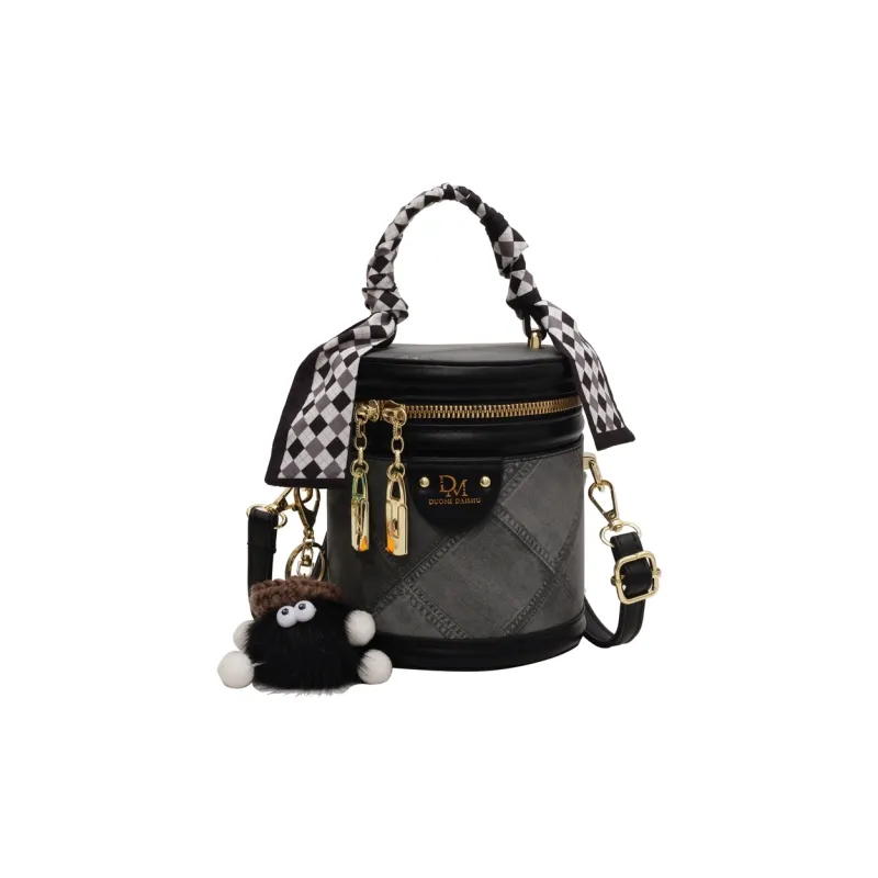 FCTOSSR PU Bucket Bag Handbag Regular Women's White/Black/Blue-6