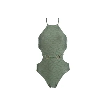 Selmark One piece Swimsuit Women's Light Green