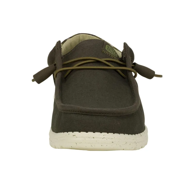 Heydude Wally Funk Americana Casual Shoes Men's Olive Green-3