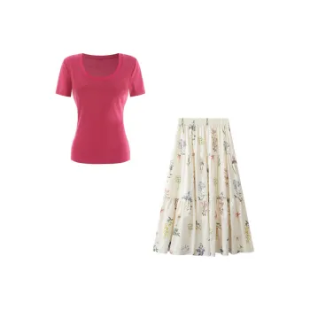 DOSOHEB Two Piece Skirt Sets Women's