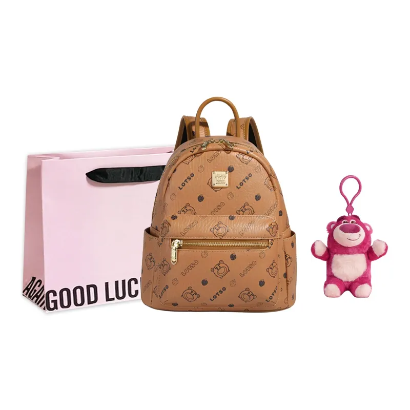 Disney Strawberry Bear Series Synthetic Leather Backpack Medium Size Women's Multicolor-21