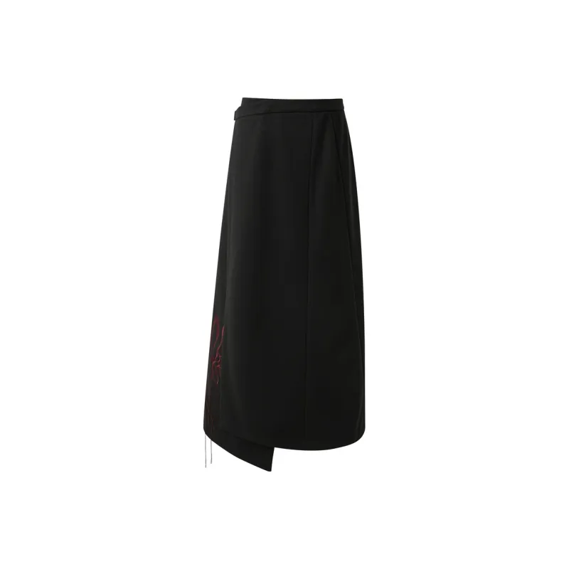 3COLOUR Casual Long Skirt Women's Classic Black-0