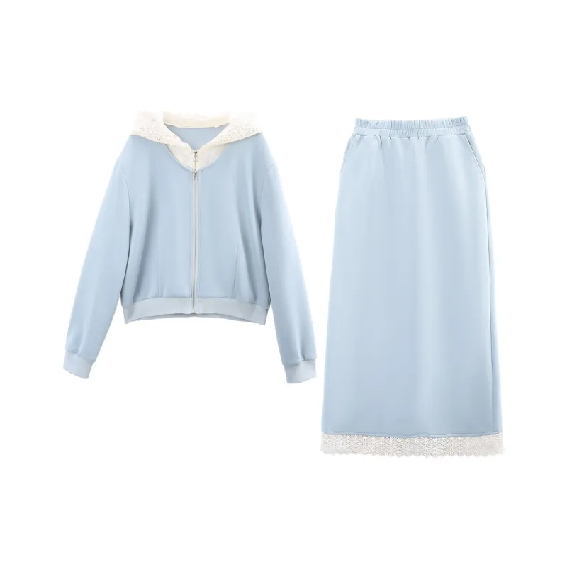A Paradise For Awakening Skirt Set Women's Blue-0