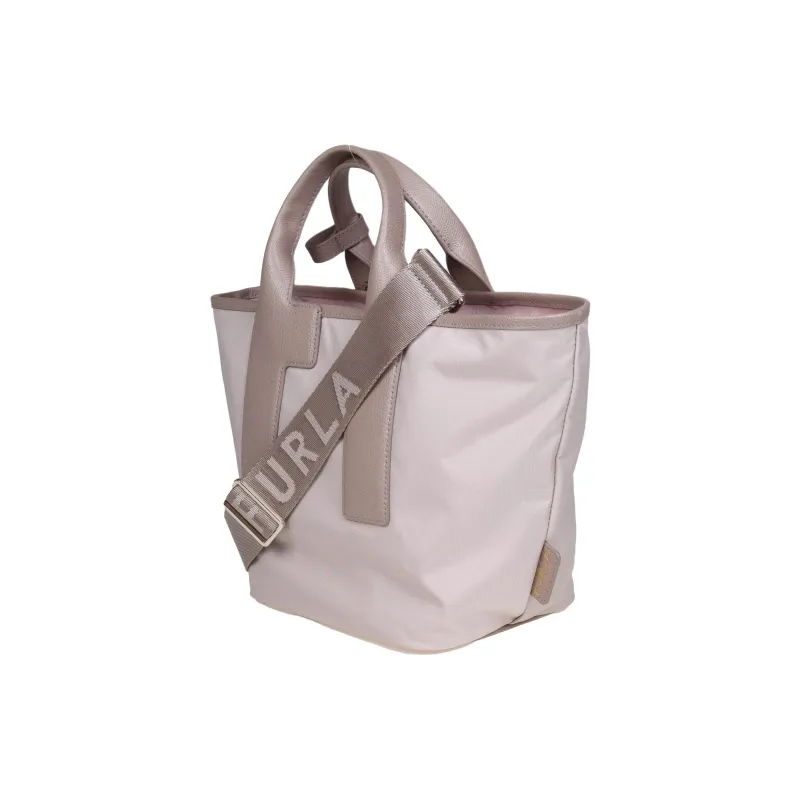 Furla Piuma Polyamide With Cow Leather Tote Bag, Shopping Bag, Shoulder Bag, Handbag Women's Pink-1