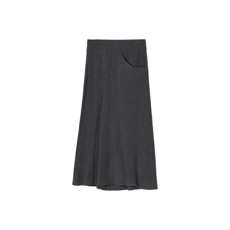 Yohji Yamamoto Pocket Detailed Flared Skirt-0