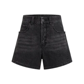 A21 Denim Shorts Women's Black Gray