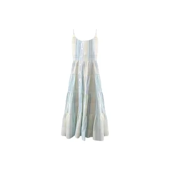 DOKZB Slip Dresses Women's Light Blue Green