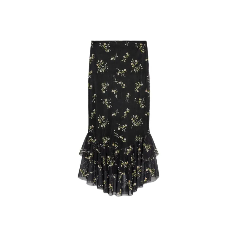 ZARA Casual Long Skirt Women's Black-0