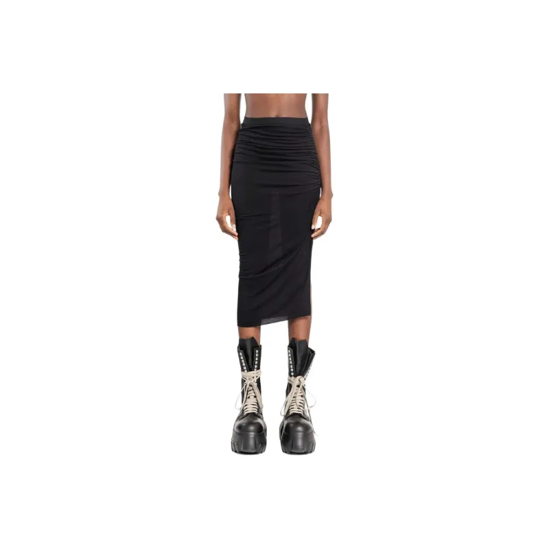RICK OWENS Lilies Svita Knee Skirt Black-0