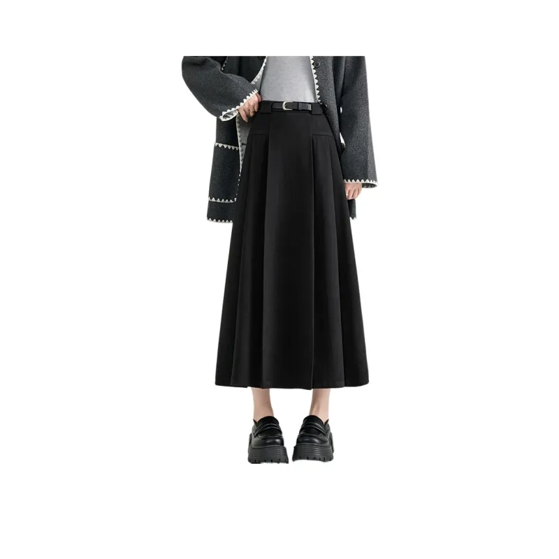 Oudifu Casual Long Skirt Women's-4