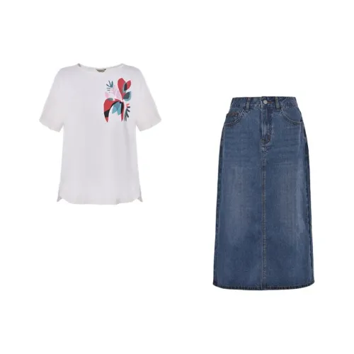 DIFFIE RIEGER Skirt Set Women's White