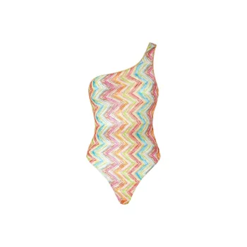 MISSONI Zigzag Patterned One Shoulder Swimsuit