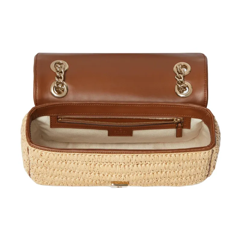 GUCCI GG Marmont Viscose Shoulder Bag Medium Size Women's Beige-4
