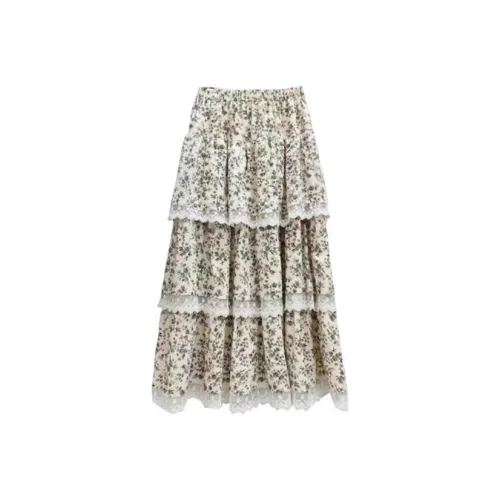 PLAY BUSH Casual Long Skirts Women's Image Color