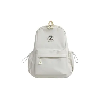 AIBAG Composite Cloth Backpack Unisex White/Black/Light Yellow/Light Blue