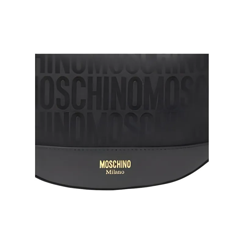 MOSCHINO Nylon Hobo Bag Handbag Shoulder Bag Women's Black-4