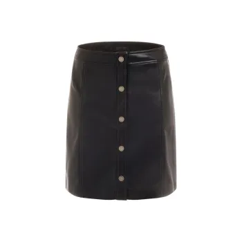 GUESS Leather Short Skirts Women's Black