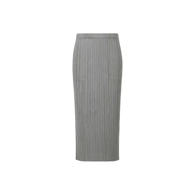 PLEATS PLEASE ISSEY MIYAKE Casual Long Skirts Women's Gray-0