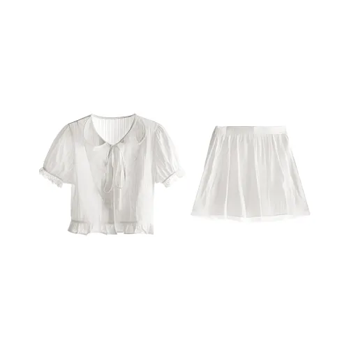 PAZZO Skirt Set Women's Gardenia White