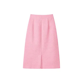Yu Qianwen Casual Long Skirts Women's Camellia Pink