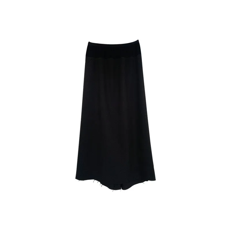 CHARM PICK Casual Long Skirts Women's Black-0