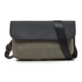 Old Man's Head Synthetic Leather Crossbody Bag Men's Green