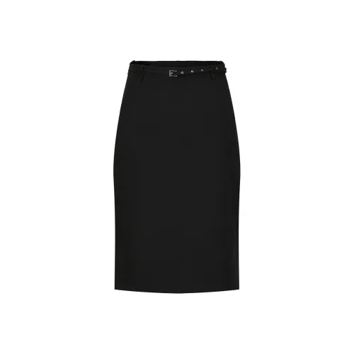 JZ. ANNAKRO 플레인 블랙 여성 캐주얼 숏 스커트