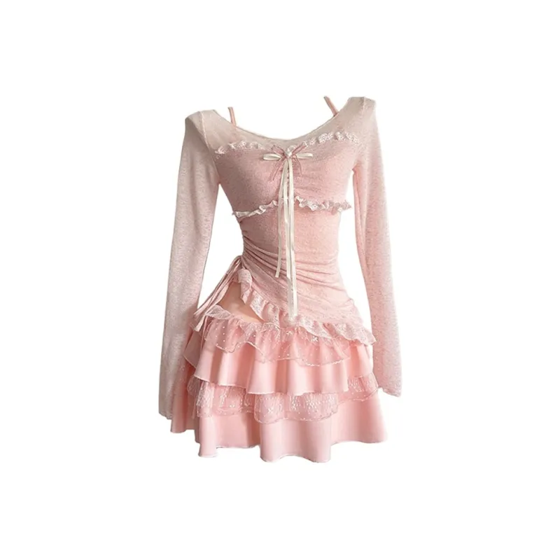 PLANE DRIFT Skirt Set Women's Pink-0