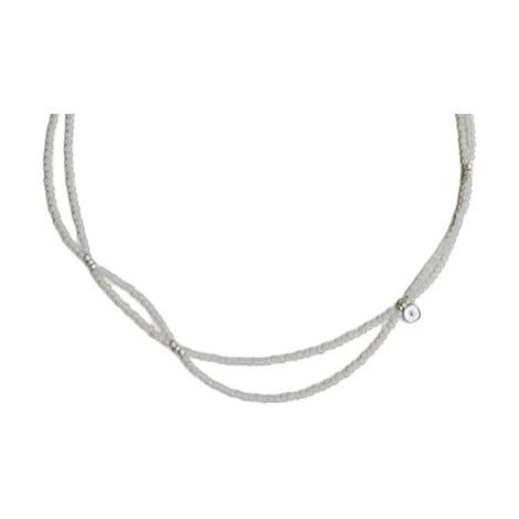 OLIO E ACETO 925 Sterling Silver Necklaces Unisex White/Dark Blue-0