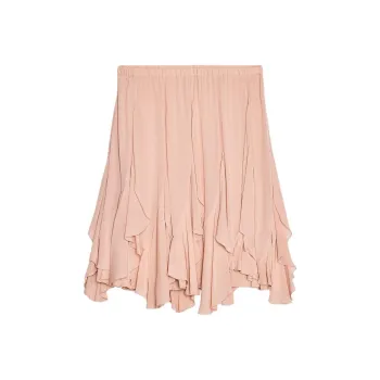 ZARA ZW Series Casual Short Skirts Women's Light Peach Pink