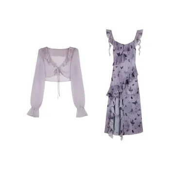 XIAOJUCHUANLI Skirt Set Women's Purple