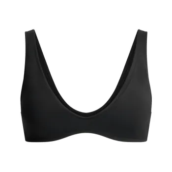 SKIMS SS25 SIGNATURE SWIM PLUNGE BIKINI TOP Bikini Women's Onyx/Agate