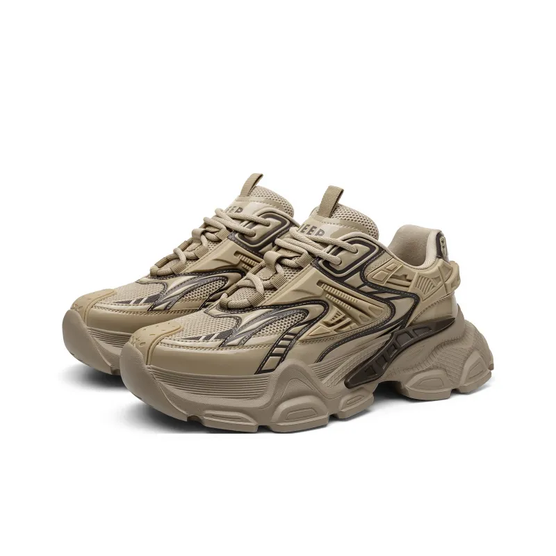 JEEP SPIRIT Low Top Chunky Sneakers Men's Brown-3