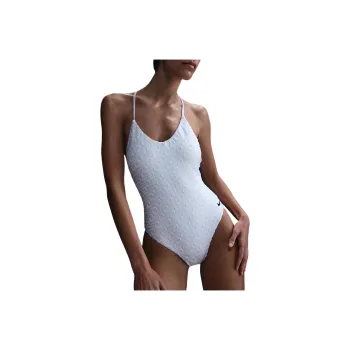 Nike Swoosh Swim Link One piece Swimsuit Women's White