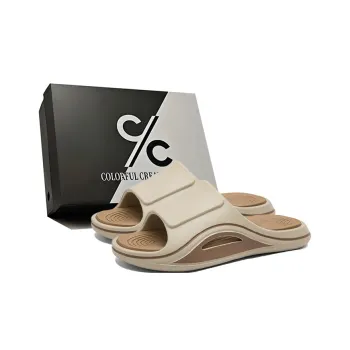 Colorful Creations EVA Massage Slip Resistant Abrasion Resistant Odor Resistant Quiet Slide Slippers Men's