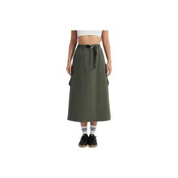 DECATHLON Casual Long Skirt Women's Khaki Green