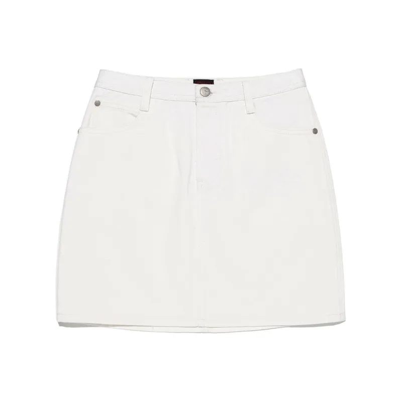 Lee Denim Short Skirts Women's White-0